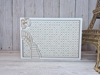 Копилка с цифрами A4 "Ключ к успеху" 5000 | Деревянная копилка с гравировкой